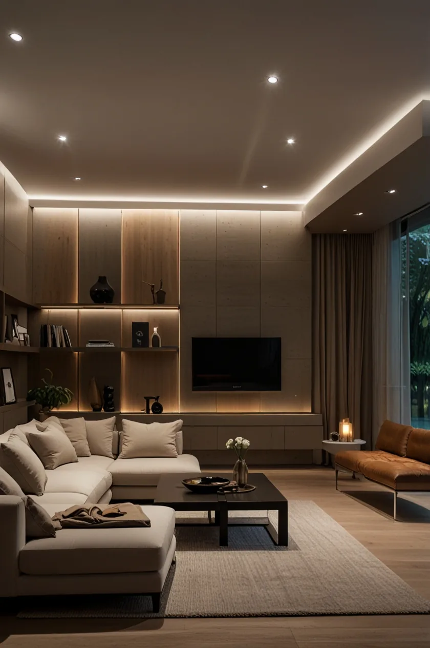Evening light in a west-coast living room